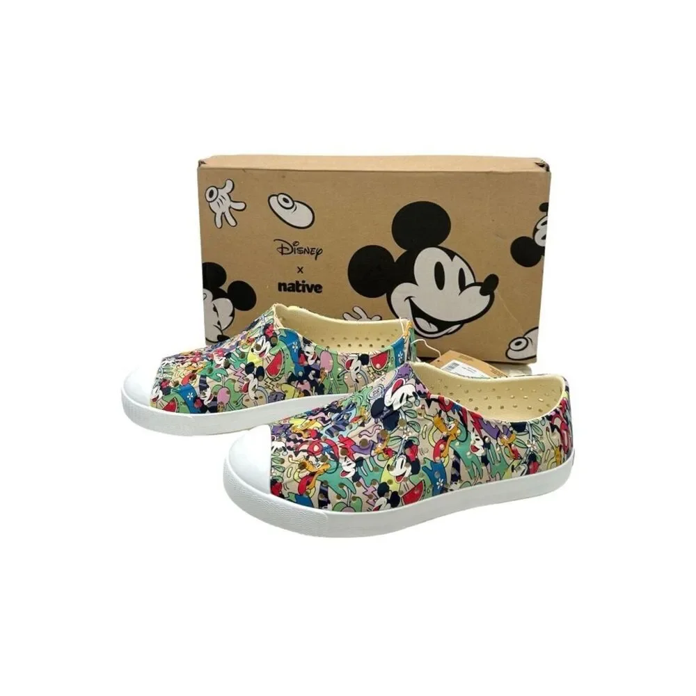 Native Kids X Disney Tropical Mickey Print Kids J4 Jefferson Slip On Shoe